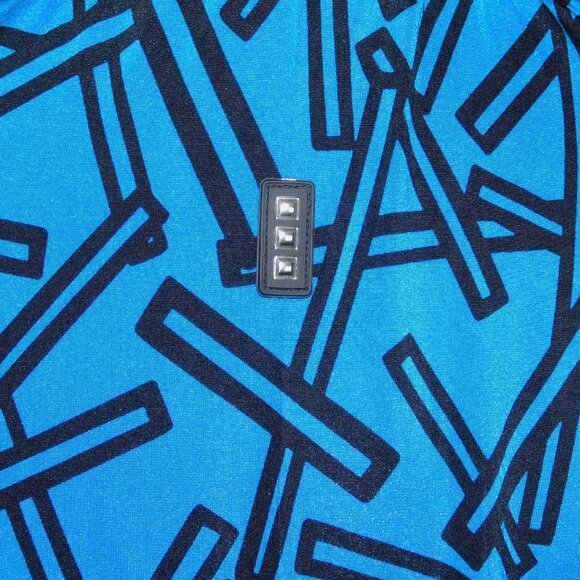 Jamie Sadock Womens L Blue Black Abstract 1/4 Zip Golf Polo Shirt - Picture 14 of 16